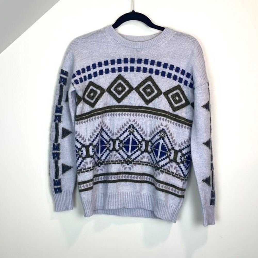 J. Crew Wool Blend Fair Isle Pullover Sweater Size Small